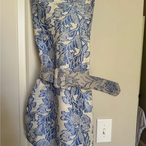 Floral Blue and White Mini Dress